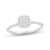 Thumbnail Image 1 of Multi-Diamond Cushion Halo Promise Ring 1/4 ct tw 10K White Gold