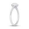 Thumbnail Image 2 of Multi-Diamond Cushion Halo Promise Ring 1/4 ct tw 10K White Gold