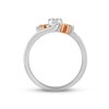 Thumbnail Image 1 of XO from KAY Multi-Diamond Promise Ring 1/6 ct tw Round-cut Sterling Silver & 10K Rose Gold