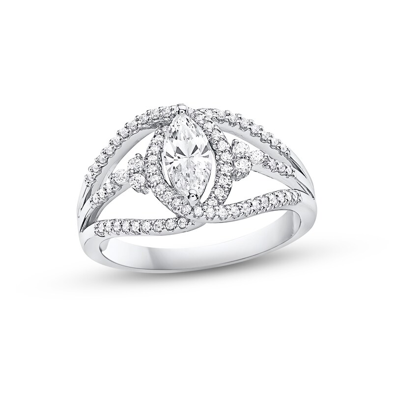 Lab-Created Diamonds by KAY Marquise-Cut Ring 3/4 ct tw 14K White Gold