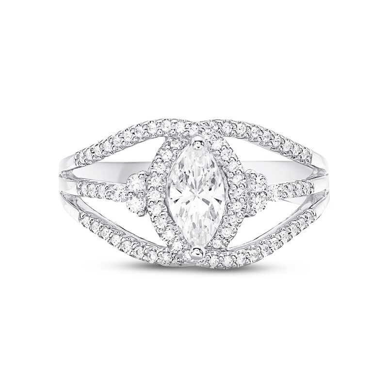 Lab-Created Diamonds by KAY Marquise-Cut Ring 3/4 ct tw 14K White Gold