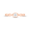 Thumbnail Image 2 of Round-Cut Diamond Solitaire Rope Twist Promise Ring 1/20 ct tw 10K Rose Gold