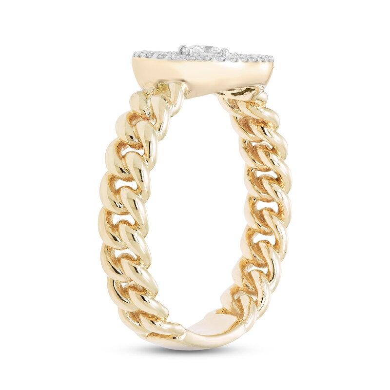 Diamond Ring 1/4 ct tw Princess & Round-cut 10K Yellow Gold