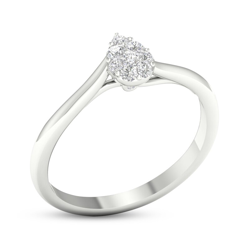 Diamond Promise Ring 1/6 ct tw Round-cut Sterling Silver