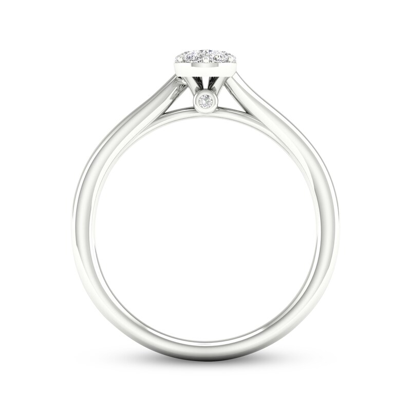 Diamond Promise Ring 1/6 ct tw Round-cut Sterling Silver