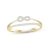 Diamond Infinity Ring 1/6 ct tw Round-cut 10K Yellow Gold