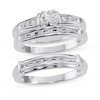 Thumbnail Image 1 of Adore His & Hers Round-Cut Diamond Three-Piece Bridal Set 1/3 ct tw 10K White Gold