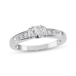 Adore Round-Cut Diamond Engagement Ring 1/5 ct tw 10K White Gold