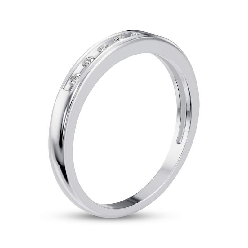 Main Image 2 of Adore Diamond Wedding Band 1/15 ct tw 10K White Gold