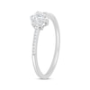 Thumbnail Image 2 of Diamond Flower Promise Ring 1/5 ct tw 10K White Gold