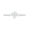 Thumbnail Image 4 of Diamond Flower Promise Ring 1/5 ct tw 10K White Gold