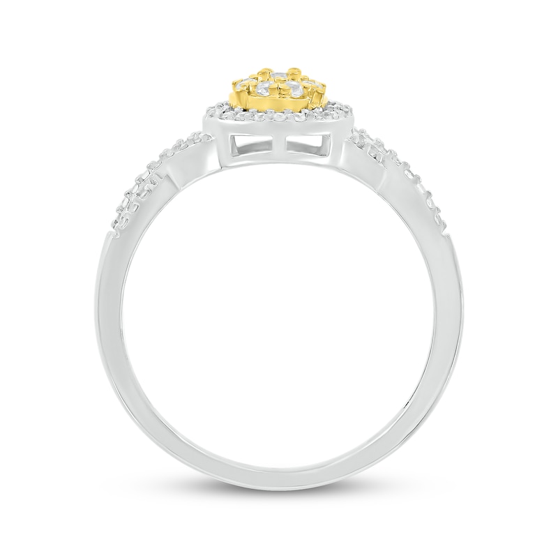 Main Image 2 of Diamond Promise Ring 1/4 ct tw 10K Two-Tone Gold