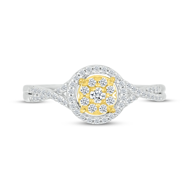 Main Image 3 of Diamond Promise Ring 1/4 ct tw 10K Two-Tone Gold