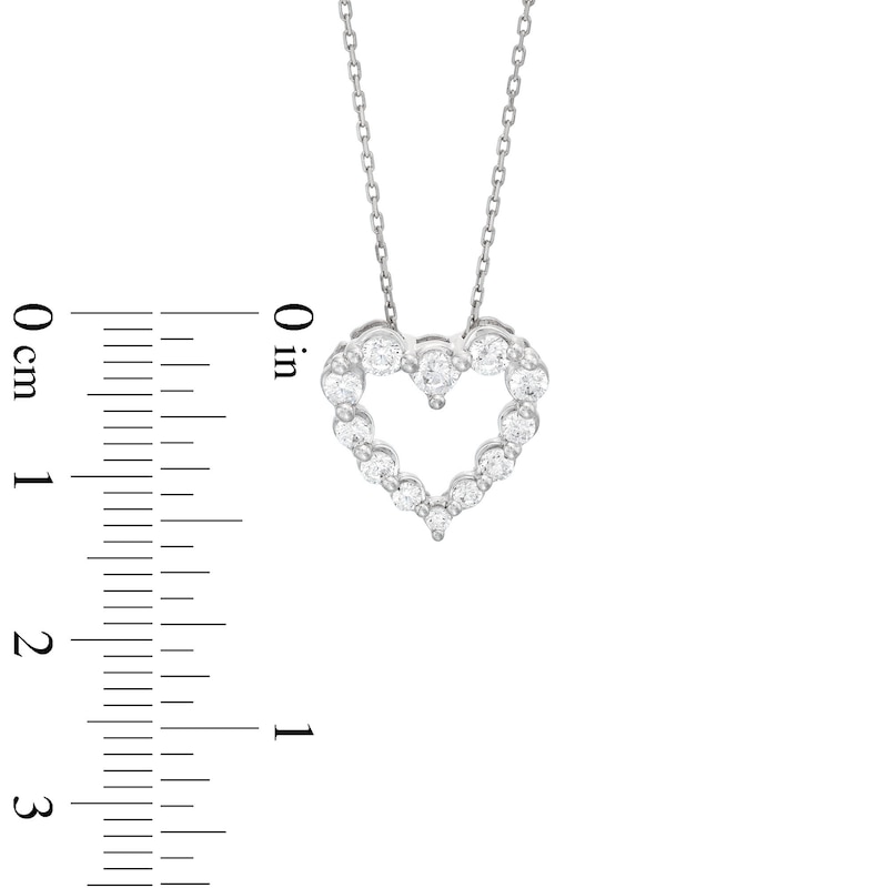 Main Image 2 of KAY Lab-Grown Diamonds Heart Necklace 1/2 ct tw 14K White Gold 18"