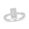 Thumbnail Image 1 of Multi-Diamond Rectangle Promise Ring 1/5 ct tw 10K White Gold