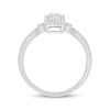 Thumbnail Image 2 of Multi-Diamond Rectangle Promise Ring 1/5 ct tw 10K White Gold