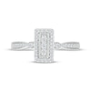 Thumbnail Image 3 of Multi-Diamond Rectangle Promise Ring 1/5 ct tw 10K White Gold