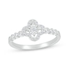 Thumbnail Image 1 of Diamond Clover Halo Promise Ring 1/5 ct tw 10K White Gold