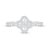 Thumbnail Image 3 of Diamond Clover Halo Promise Ring 1/5 ct tw 10K White Gold