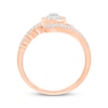 Thumbnail Image 2 of Multi-Diamond Swirl Halo Promise Ring 1/4 ct tw 10K Rose Gold