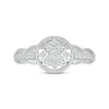 Thumbnail Image 3 of Diamond Milgrain Circle Promise Ring 1/5 ct tw Sterling Silver