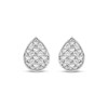 Thumbnail Image 1 of Multi-Diamond Center Pear Stud Earrings 1/2 ct tw 10K White Gold