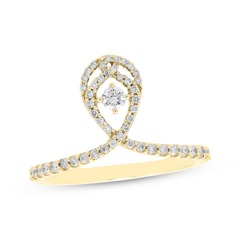 Love Entwined Round-Cut Diamond Fashion Ring 1/3 ct tw 10K Yellow Gold