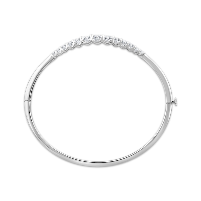 Lab-Created Diamonds by KAY Round-Cut Bangle Bracelet 2 ct tw 14K White Gold