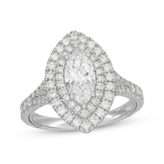 Neil Lane Artistry Marquise-Cut Lab-Grown Diamond Engagement Ring 1-7/8 ct tw 14K White Gold