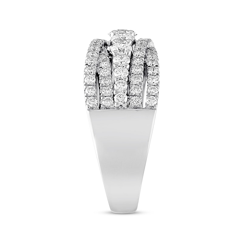 Main Image 2 of THE LEO Diamond Anniversary Ring 1-1/3 ct tw Round-cut 14K White Gold