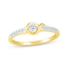 Thumbnail Image 1 of Diamond Swirl Promise Ring 1/5 ct tw 10K Yellow Gold