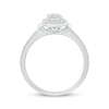 Thumbnail Image 2 of Multi-Diamond Center Elongated Cushion-Shaped Promise Ring 1/4 ct tw Sterling Silver