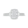 Thumbnail Image 3 of Multi-Diamond Center Elongated Cushion-Shaped Promise Ring 1/4 ct tw Sterling Silver