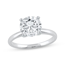 Lab-Created Diamonds by KAY Round-Cut Solitaire Engagement Ring 2 ct tw 14K White Gold (I/SI2)