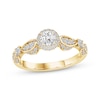 Thumbnail Image 1 of Round-Cut Diamond Halo Engagement Ring 1 ct tw 18K Yellow Gold