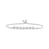 Thumbnail Image 1 of KAY Lab-Grown Diamonds teardrop Link Bolo Bracelet 1/2 ct tw 10K White Gold