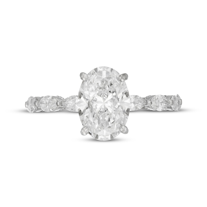 Neil Lane Artistry Oval-Cut Lab-Created Diamond Engagement Ring 2-5/8 ct tw 14K White Gold