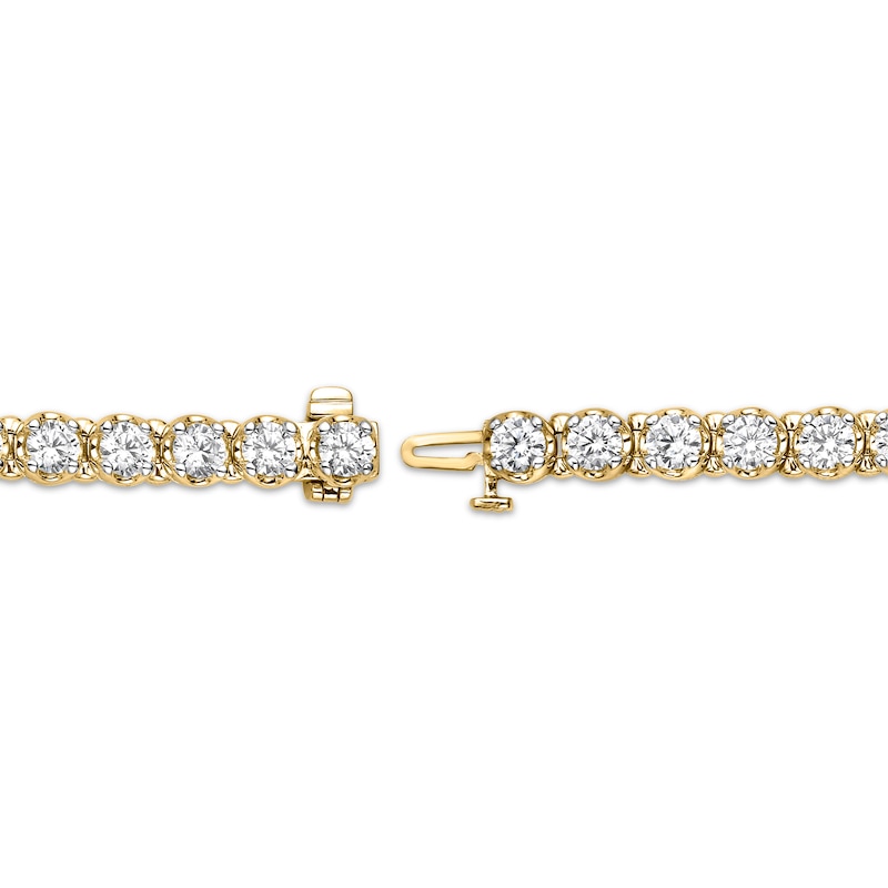 Lab-Created Diamonds by KAY Line Bracelet 10 ct tw 10K Yellow Gold 7.25"
