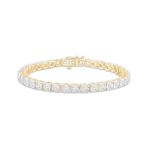 Lab-Created Diamonds by KAY Tennis Bracelet 7 ct tw 10K Yellow Gold 7.25"