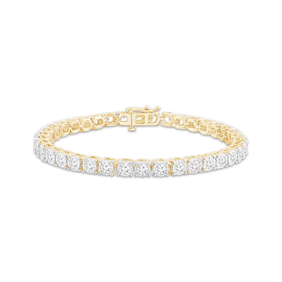 KAY Lab-Grown Diamonds Tennis Bracelet 7 ct tw 10K Yellow Gold 7.25"