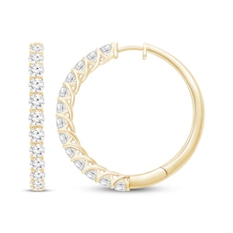 KAY Lab-Grown Diamonds Hoop Earrings 5 ct tw 10K Yellow Gold