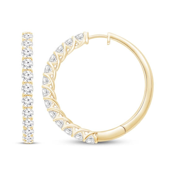 KAY Lab-Grown Diamonds Hoop Earrings 5 ct tw 10K Yellow Gold