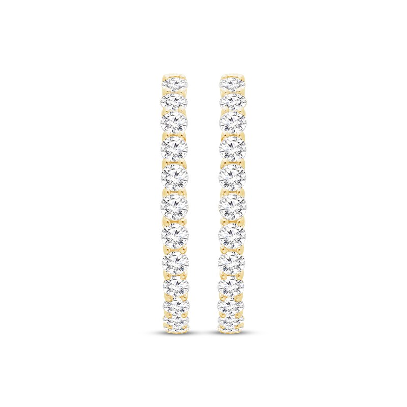 Main Image 2 of KAY Lab-Grown Diamonds Hoop Earrings 5 ct tw 10K Yellow Gold