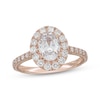 Thumbnail Image 1 of Neil Lane Artistry Oval-Cut Lab-Grown Diamond Halo Engagement Ring 2 ct tw 14K Rose Gold