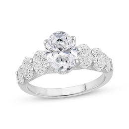 Adore Lab-Grown Diamonds Oval-Cut Engagement Ring 3 ct tw 14K White Gold