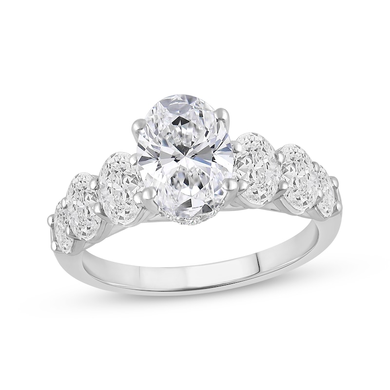Main Image 1 of Adore Lab-Grown Diamonds Oval-Cut Engagement Ring 3 ct tw 14K White Gold