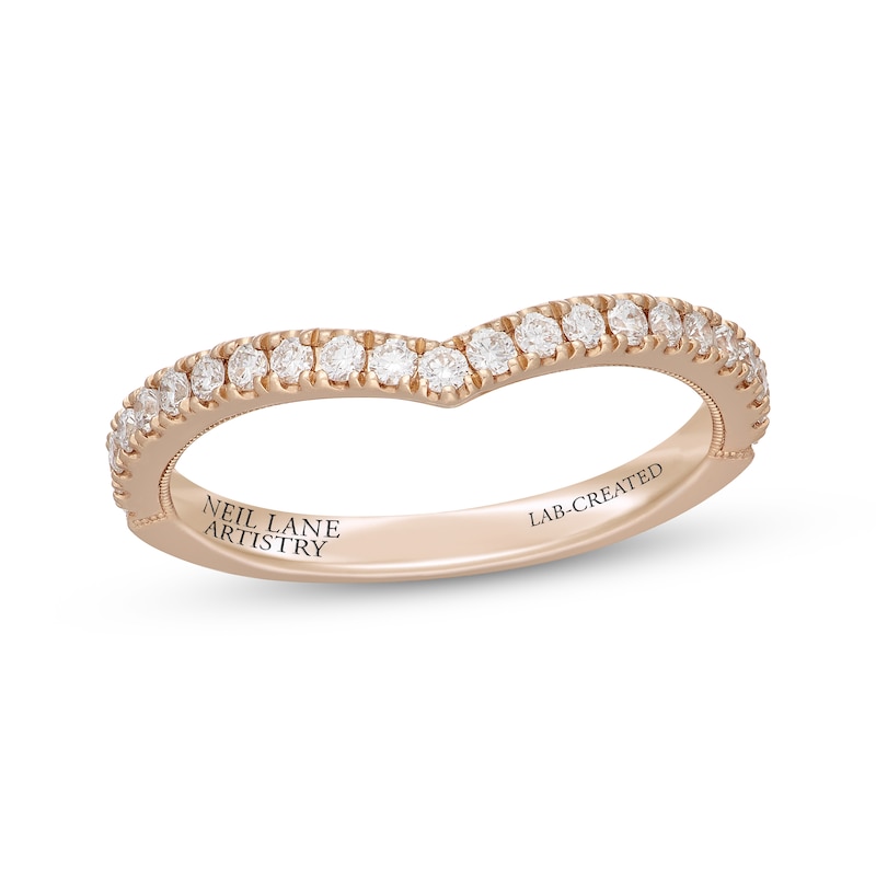 Main Image 1 of Neil Lane Artistry Lab-Grown Diamond Contour Wedding Band 1/3 ct tw 14K Yellow Gold