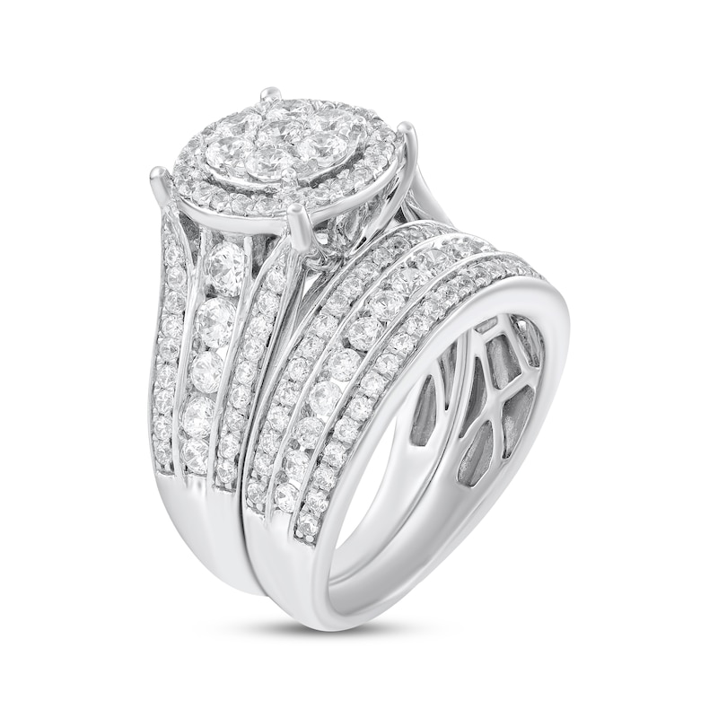 Main Image 2 of Adore Multi-Diamond Center Bridal Set 1-7/8 ct tw 10K White Gold