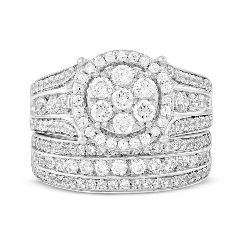 Main Image 3 of Adore Multi-Diamond Center Bridal Set 1-7/8 ct tw 10K White Gold