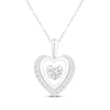Thumbnail Image 1 of Unstoppable Love Heart-Shaped Lab-Grown Diamond Necklace 1/2 ct tw 14K White Gold 18"